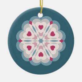 Heartbeat Kaleidoskop Keramik Ornament