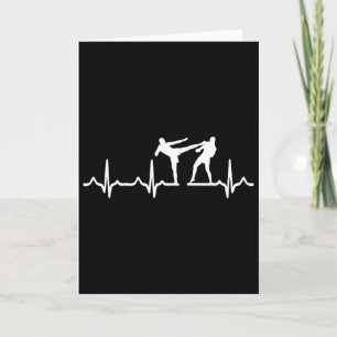 Heartbeat Kickboxing Shirt Kick Boxing Karate T-Sh Karte