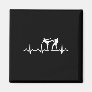 Heartbeat Kickboxing Shirt Kick Boxing Karate T-Sh Magnet
