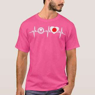 Heartbeat Kochen und JapanFunny Koch T-Shirt