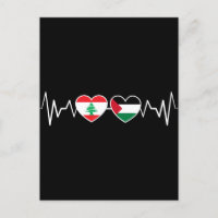 Heartbeat Libanon Palästina Unity Fahnen.