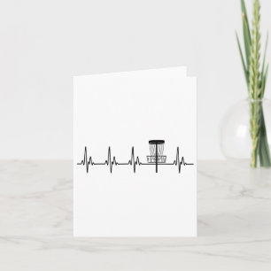 Heartbeat Liebe Disc Golf Funny Karte