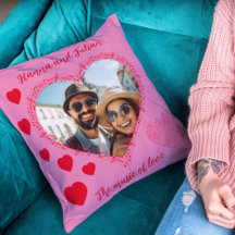Heartbeat Liebe Kissen - Foto Geschenk für Paare