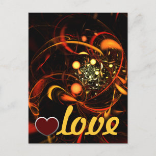Heartbeat Liebe Postkarte