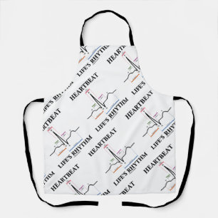 Heartbeat Life-Rhythmus EKG/EKG Elektrokardiogramm Schürze