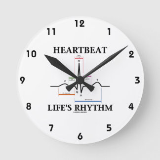 Heartbeat Life's Rhythm EKG EKG Electrocardiogramm Runde Wanduhr