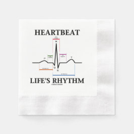 Heartbeat Life's Rhythm EKG EKG Electrocardiogramm Serviette