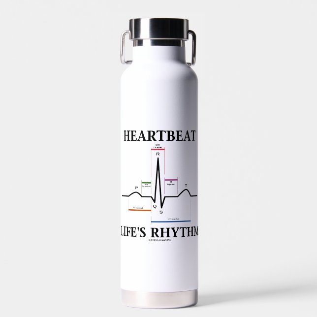 Heartbeat Life's Rhythm EKG EKG Electrocardiogramm Trinkflasche (Vorne)