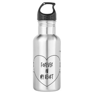 Heartbeat Line Art - Sie sind für immer in meinem Edelstahlflasche