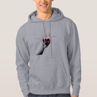 Heartbeat Love Design - Hand Holding Heart Hoodie