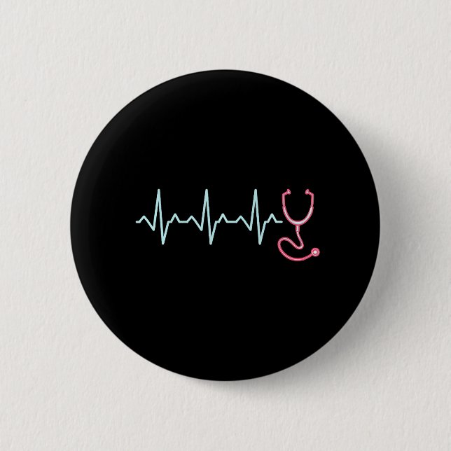 Heartbeat Nurse Registered Nurse Button (Vorderseite)