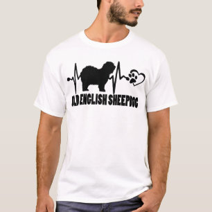 Heartbeat – Old English Sheepdog - Bester Freund d T-Shirt