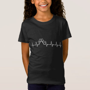 Heartbeat Paw Print Geschenk Hund Katze Lover Resc T-Shirt