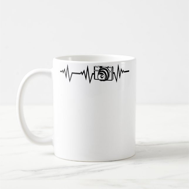 Heartbeat Photographer Camera Photography Kaffeetasse (Links)