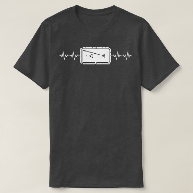 Heartbeat Pool Billard Evolution Snooker Spieler T-Shirt (Design vorne)