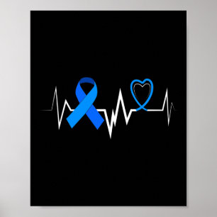 Heartbeat Produkte Alopecia Blaues Band Alopecia A Poster