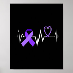 Heartbeat Produkte Opioid Ribbon Opioid Überdosier Poster