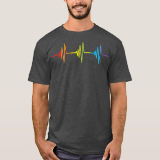 Heartbeat Rainbow Gensupport Gay Pride Ally LG T-Shirt