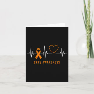 Heartbeat Rsd Crps Awareness Montag Orange Ribbon  Karte