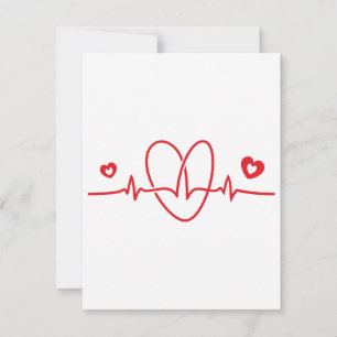 Heartbeat RSVP Karte