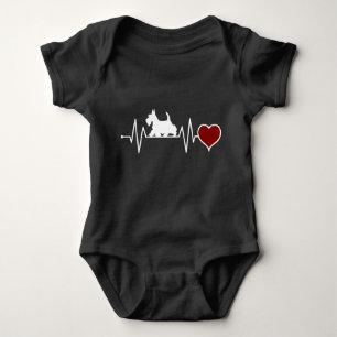 Heartbeat Scottish Terrier Scottie Dog Lovers Gesc Baby Strampler