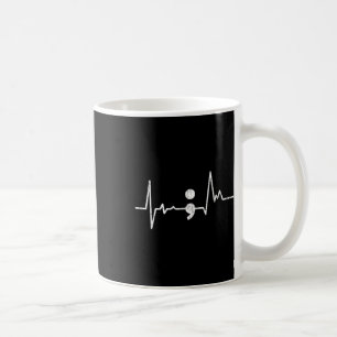 Heartbeat Semicolon Suicide Prevention Awareness G Kaffeetasse