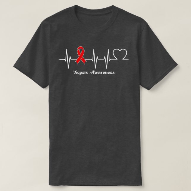 Heartbeat Sepsis Warrior  T-Shirt (Design vorne)