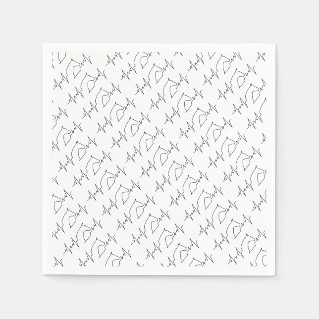 Heartbeat Serviette (Vorderseite)