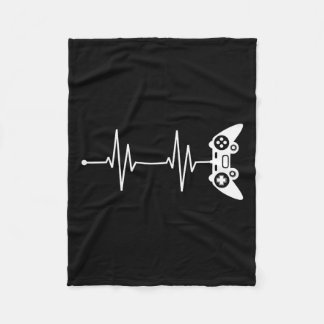 Heartbeat-Shirt-Geschenk für Video-Game-Lover-Vide Fleecedecke