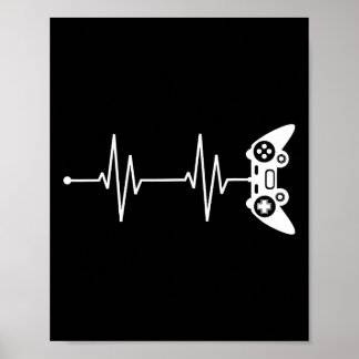 Heartbeat-Shirt-Geschenk für Video-Game-Lover-Vide Poster
