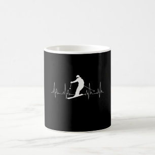 Heartbeat Skiing Gift For Skiers Kaffeetasse