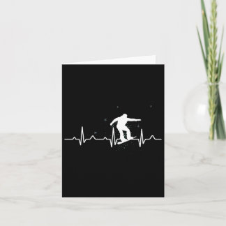 Heartbeat Snowboarding Lover-Geschenk Karte