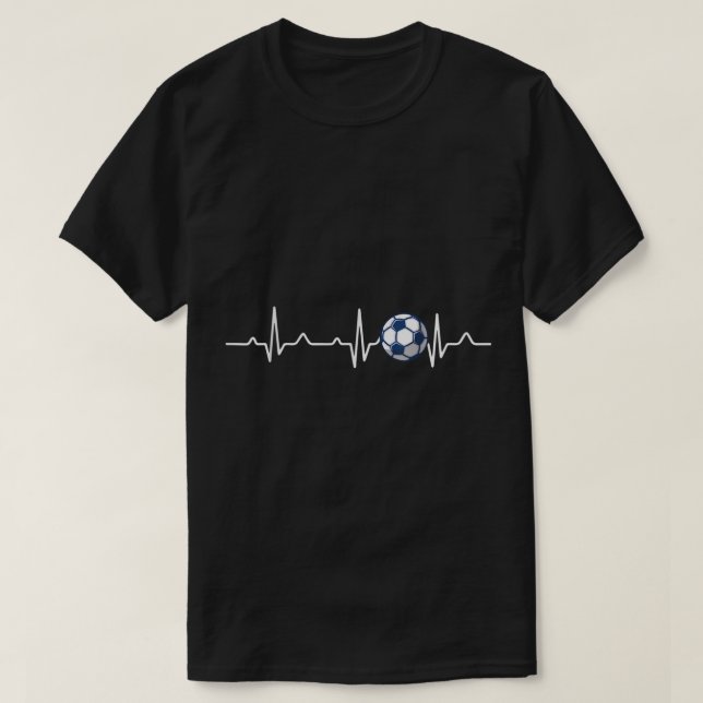 Heartbeat Soccer Lover Gift  T-Shirt (Design vorne)
