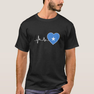 Heartbeat Somalia-Flagge als somalisches Zeichen f T-Shirt
