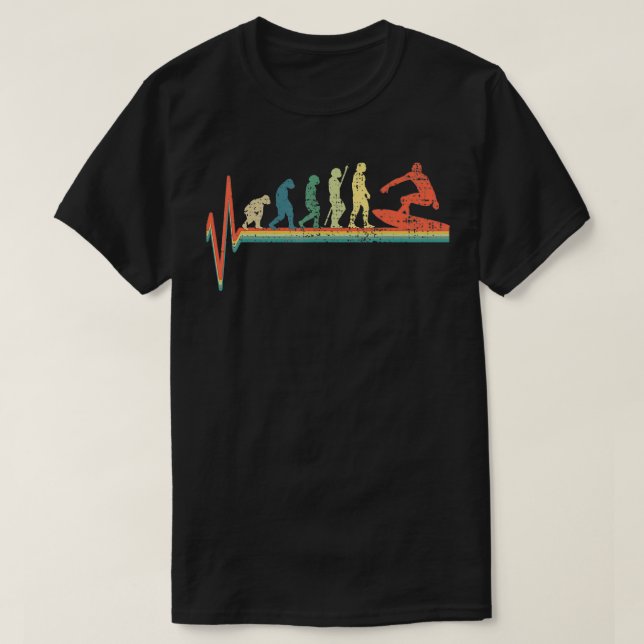 Heartbeat Surf Geschenk T-Shirt (Design vorne)