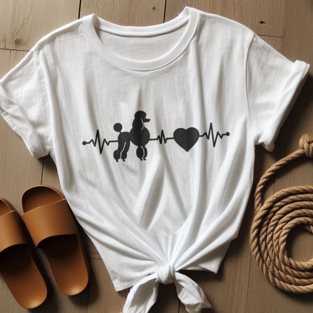 Heartbeat T-Shirt (Heartbeat poodle love minimalism doglover)