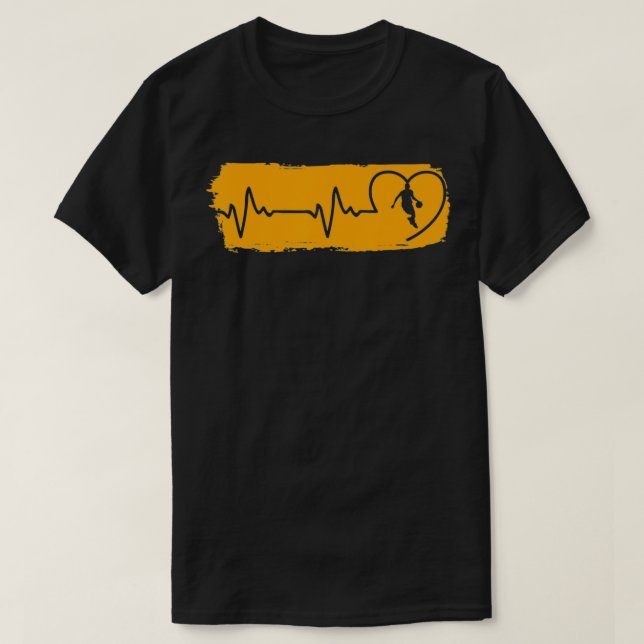 Heartbeat Team Players spielen Sportliga Basketbal T-Shirt (Design vorne)