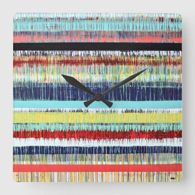 Heartbeat Wall Clock Quadratische Wanduhr (Vorderseite)