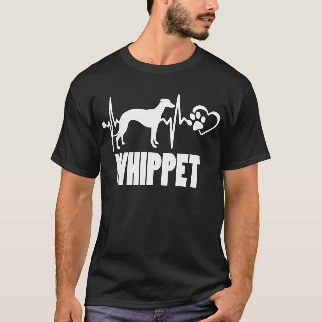 Heartbeat - Whippet - Hunde Bester Freund T - Shir T-Shirt (Vorderseite)