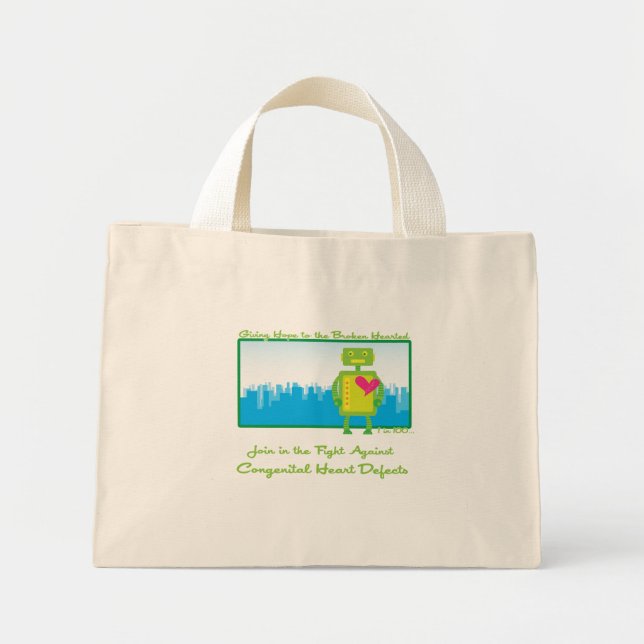 HeartBot-Tasche Mini Stoffbeutel (Vorne)