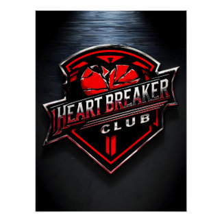 Heartbreaker Club Art Print – Modern Metallic Wall Poster
