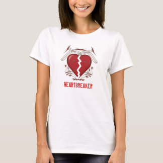 Heartbreaker: Damen-weißer T - Shirt: T-Shirt