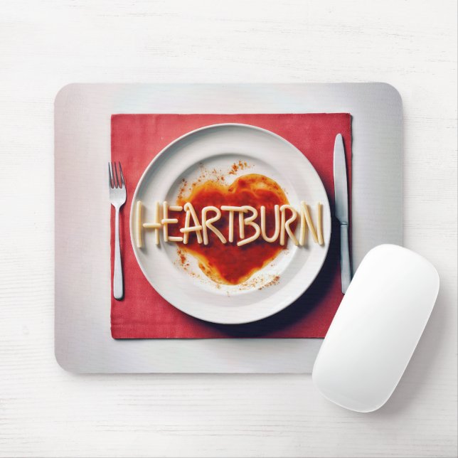 Heartburn Spaghetti Dinner Mousepad (Mit Mouse)