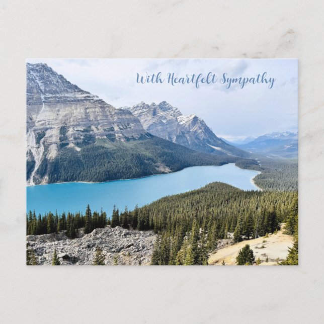 Heartfelt Beileid Mountain Fotografy Postcard Postkarte (Vorderseite)