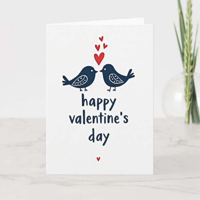 Heartfelt Birds Love Card Karte (Vorderseite)