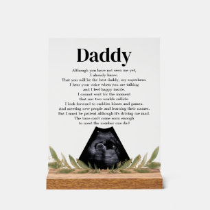 Heartfelt Bump Gedicht für Daddy Ultrasonographie Acrylschild
