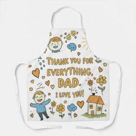 Heartfelt Doodle "Danke Vater" Art Schürze