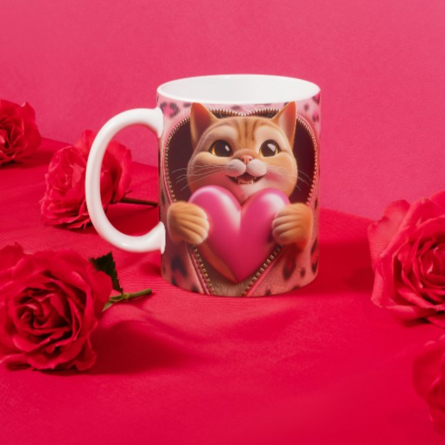 Heartfelt Elegance: Custom Valentine's Day Zweifarbige Tasse (Von Creator hochgeladen)