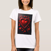 Heartfelt Elegance: Women's T - Shirt Collection"