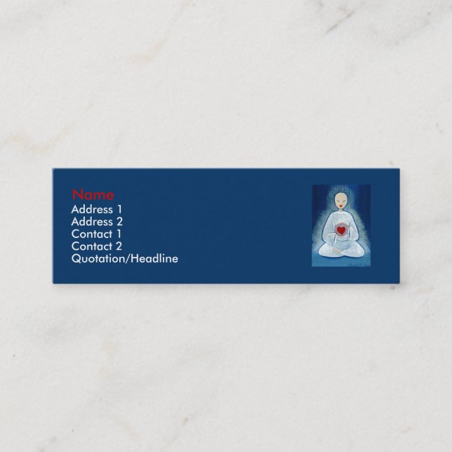 "Heartfelt Erleuchtung " Mini Visitenkarte (Vorderseite)